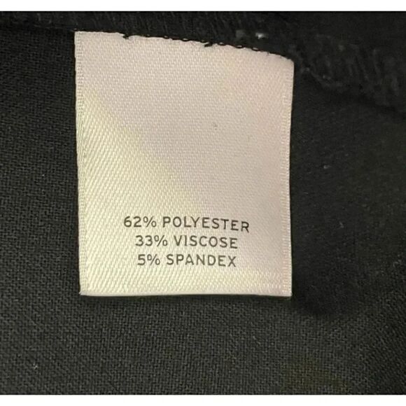 Halogen Nordstrom Quin Fi Straight Leg Wide Y2K Office Career Black Pants SZ 6P - Picture 6 of 10